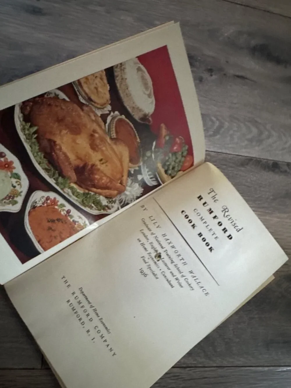 The Revised Rumford Complete Cookbook By Lily Wallace 1936 Hardcover Classic Rec